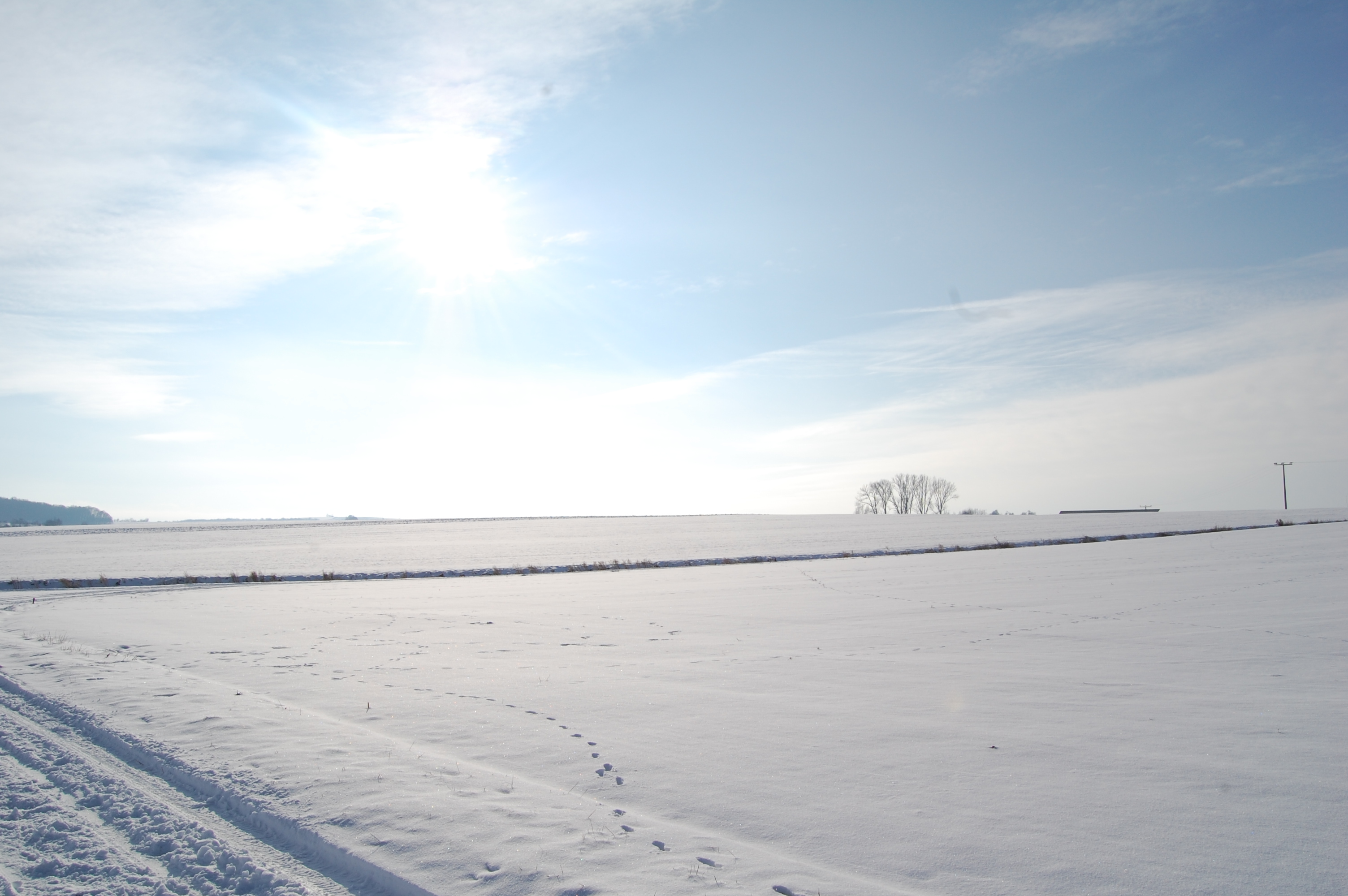 Winterimpression hinter unserem Haus