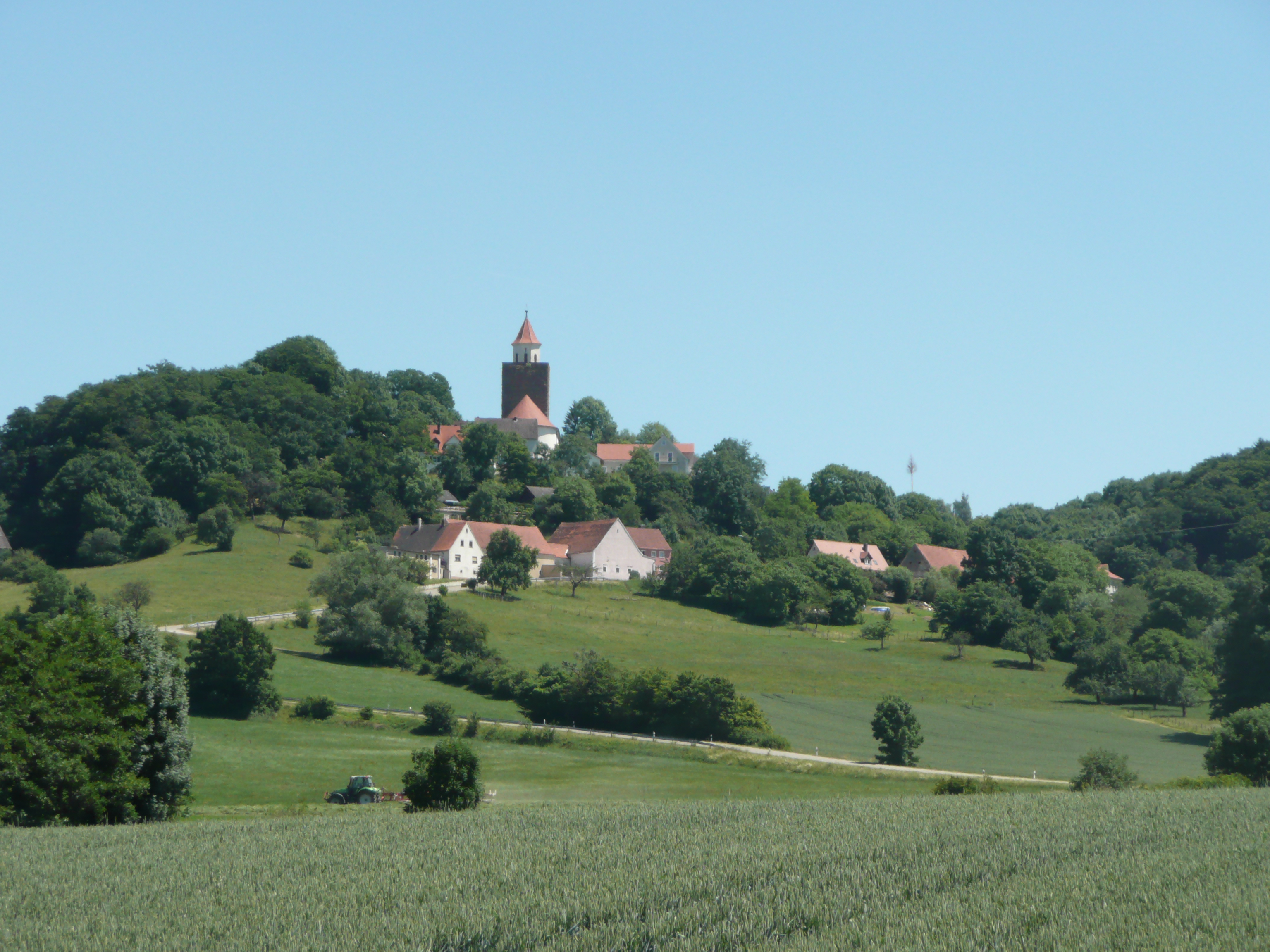 Auf dem Turm von Hohentrüdingen haben Sie eine tolle Aussicht